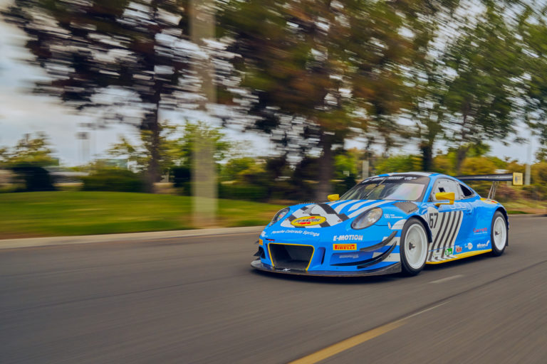 E-Motion Engineering Porsche GT3R at Pikes Peak Hill Climb 2022